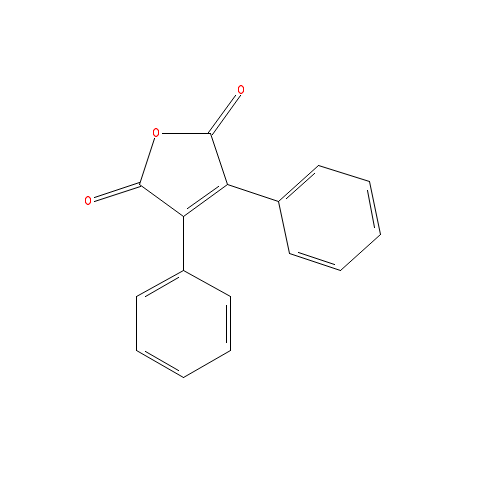 Chemical structure of Diphenylmaleic anhydride