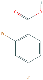 Chemical structure of 2,4-Dibromobenzoic Acid
