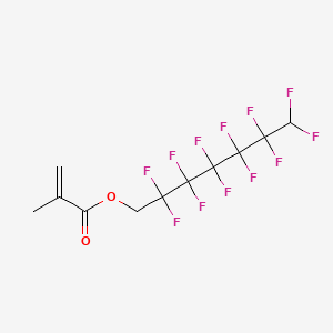 Chemical structure of 2,2,3,3,4,4,5,5,6,6,7,7-Dodecafluoroheptyl methacrylate