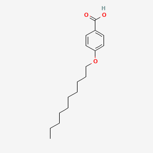 Chemical structure of 4-(Decyloxy)benzoic Acid