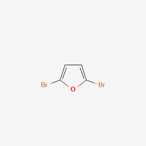 Chemical structure of 2,5-Dibromofuran(stabilized with MgO)
