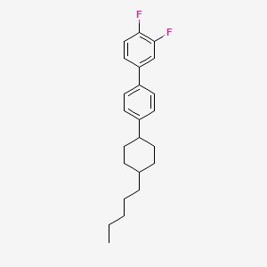 Chemical structure of 3,4-Difluoro-4'-(trans-4-pentylcyclohexyl)biphenyl