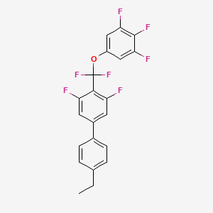 Chemical structure of 4-[Difluoro(3,4,5-trifluorophenoxy)methyl]-4'-ethyl-3,5-difluorobiphenyl