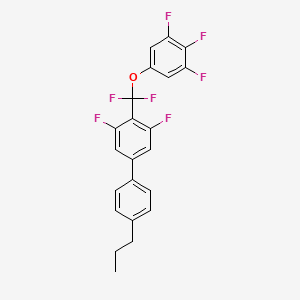 Chemical structure of 4-[Difluoro(3,4,5-trifluorophenoxy)methyl]-3,5-difluoro-4'-propylbiphenyl