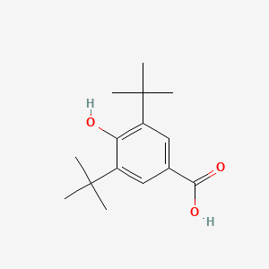 Chemical structure of 3,5-Di-tert-butyl-4-hydroxybenzoic Acid