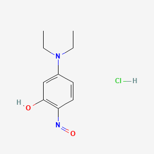 Chemical structure of 5-Diethylamino-2-nitrosophenol Hydrochloride
