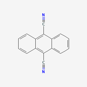 Chemical structure of 9,10-Dicyanoanthracene