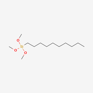 Chemical structure of Decyltrimethoxysilane