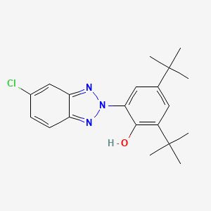 Chemical structure of 2,4-Di-tert-butyl-6-(5-chloro-2H-benzotriazol-2-yl)phenol