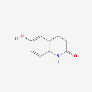 Chemical structure of 3,4-Dihydro-6-hydroxy-2(1H)-quinolinone