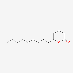 Chemical structure of δ-Tetradecanolactone