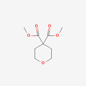 Chemical structure of Dimethyl Tetrahydropyran-4,4-dicarboxylate