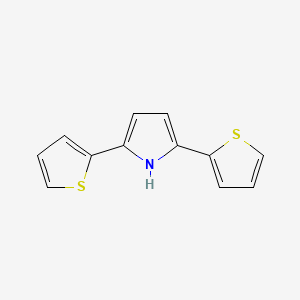 Chemical structure of 2,5-Di(2-thienyl)-1H-pyrrole