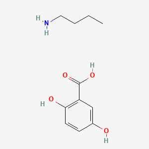 Chemical structure of Butylammonium 2,5-dihydroxybenzoate