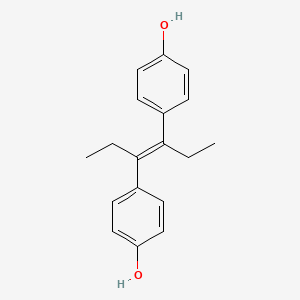 Chemical structure of Diethylstilbestrol, mixture of cis and trans