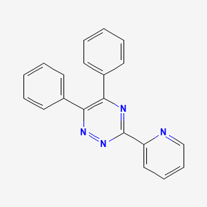 Chemical structure of 5,6-Diphenyl-3-(2-pyridyl)-1,2,4-triazine