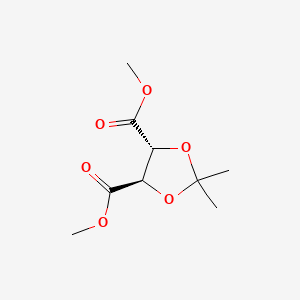 Chemical structure of Dimethyl (-)-2,3-O-Isopropylidene-L-tartrate