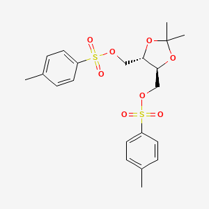 Chemical structure of (-)-1,4-Di-O-tosyl-2,3-O-isopropylidene-L-threitol