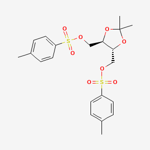 Chemical structure of (+)-1,4-Di-O-tosyl-2,3-O-isopropylidene-D-threitol