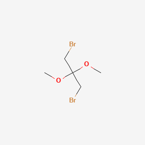 Chemical structure of 1,3-Dibromo-2,2-dimethoxypropane