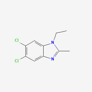 Chemical structure of 5,6-Dichloro-1-ethyl-2-methylbenzimidazole