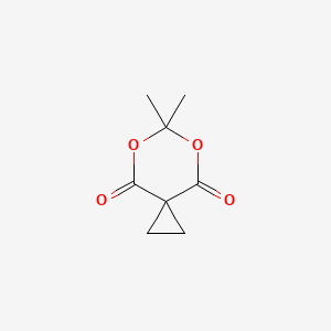 Chemical structure of 6,6-Dimethyl-5,7-dioxaspiro[2.5]octane-4,8-dione