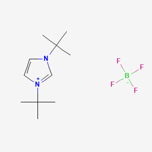 Chemical structure of 1,3-Di-tert-butylimidazolium Tetrafluoroborate
