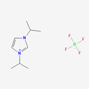 Chemical structure of 1,3-Diisopropylimidazolium Tetrafluoroborate