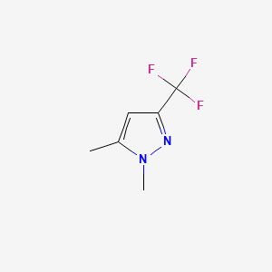 Chemical structure of 1,5-Dimethyl-3-(trifluoromethyl)pyrazole