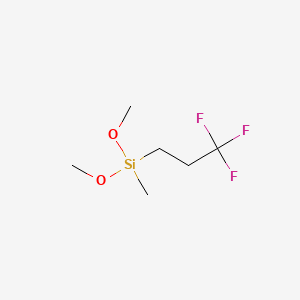 Chemical structure of Dimethoxy(methyl)(3,3,3-trifluoropropyl)silane