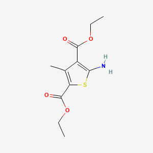 Chemical structure of Diethyl 5-Amino-3-methyl-2,4-thiophenedicarboxylate
