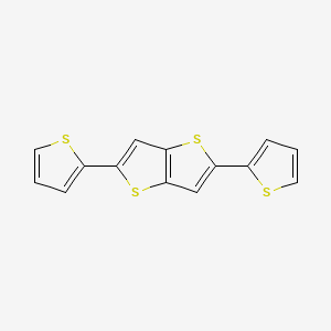 Chemical structure of 2,5-Di(2-thienyl)thieno[3,2-b]thiophene