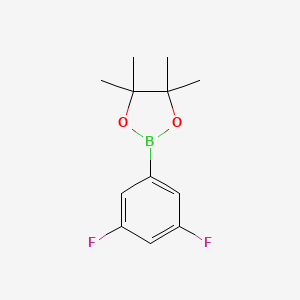 Chemical structure of 2-(3,5-Difluorophenyl)-4,4,5,5-tetramethyl-1,3,2-dioxaborolane