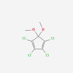 Chemical structure of 5,5-Dimethoxy-1,2,3,4-tetrachlorocyclopentadiene