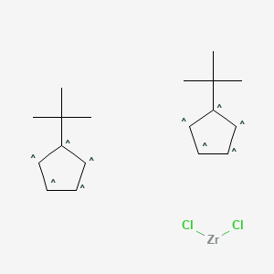 Chemical structure of 1,1'-Dibutylzirconocene Dichloride