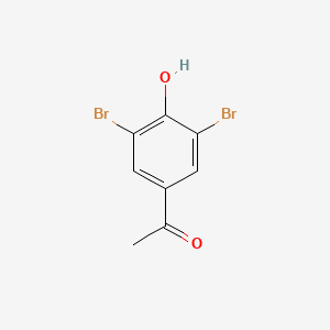 Chemical structure of 3',5'-Dibromo-4'-hydroxyacetophenone