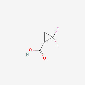 Chemical structure of 2,2-Difluorocyclopropanecarboxylic acid