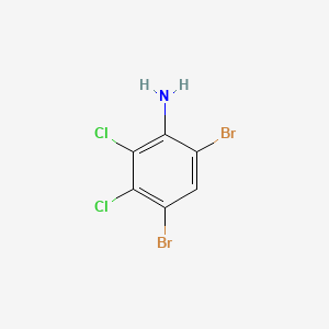Chemical structure of 4,6-Dibromo-2,3-dichloroaniline