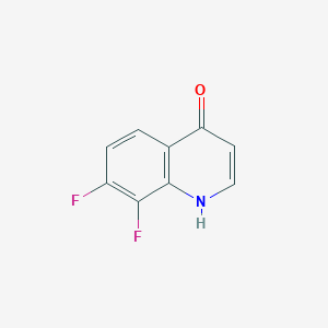 Chemical structure of 7,8-Difluoro-4-hydroxyquinoline