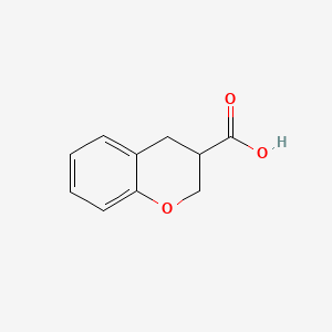 Chemical structure of 3,4-Dihydro-2H-benzopyran-3-carboxylic acid