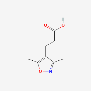 Chemical structure of 3-(3,5-Dimethylisoxazol-4-yl)propanoic acid