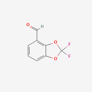 Chemical structure of 2,2-Difluoro-1,3-benzodioxole-4-carbaldehyde