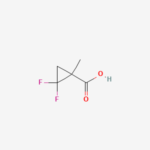 Chemical structure of 2,2-Difluoro-1-methylcyclopropanecarboxylic acid