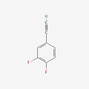 Chemical structure of 3,4-Difluorophenylacetylene