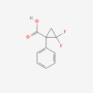 Chemical structure of 2,2-Difluoro-1-phenyl-cyclopropanecarboxylic acid