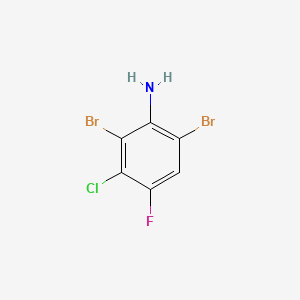 Chemical structure of 2,6-Dibromo-3-chloro-4-fluoroaniline