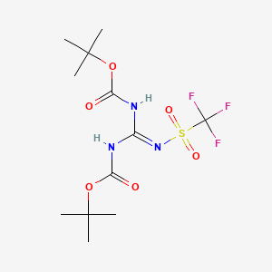 Chemical structure of 1,3-Di-Boc-2-(trifluoromethylsulfonyl)guanidine