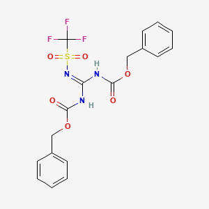 Chemical structure of 1,3-Di-Z-2-(trifluoromethylsulfonyl)guanidine