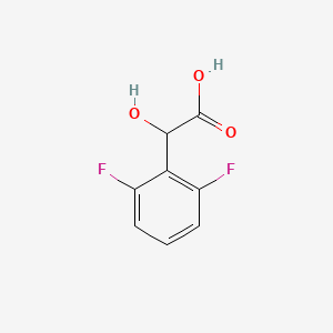 Chemical structure of 2,6-Difluoromandelic acid
