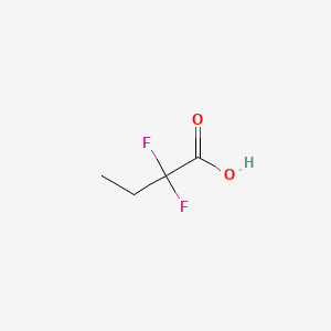 Chemical structure of 2,2-Difluorobutyric acid